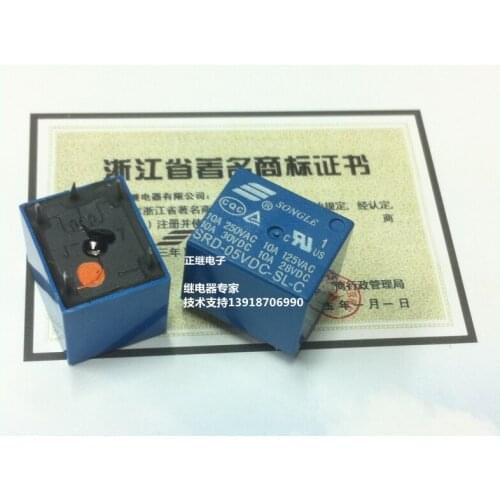 5pcs/lot Relay SRD-5VDC-SL-C 5PIN 10A 250V T73 New and original