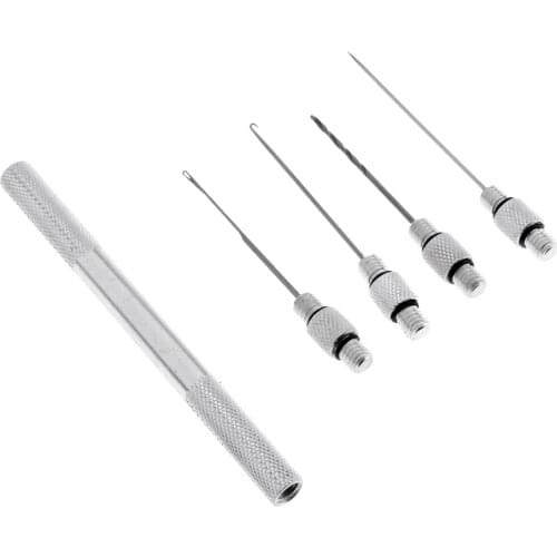 5 In 1 Carp Fishing Rigging Bait Needle Baiting Hook Stringer Baiting Grill Needle Tackle Tool Kit