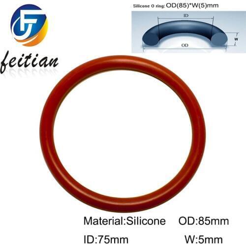 50piece 85mm*75mm*5mm Silicone o-ring dichtung Red Gasket of motorcycle part/O ring consumer product