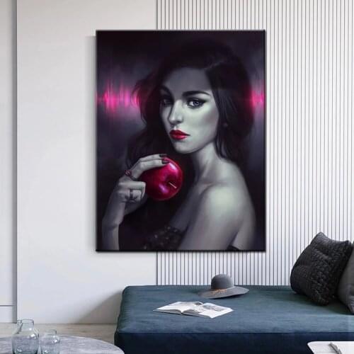 DIY 5D Diamond Painting Full Drill Mosaic Handmade Diamond Art Embroidery Painting Beautiful woman Take the apple Home Decor