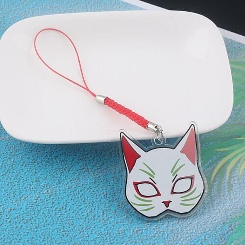 Anime Nakitai Watashi wa Neko wo Kaburu Keychain Cute Cartoon Cat Key Chain Amulet Acrylic Pendant Keyring for Women Men Jewelry