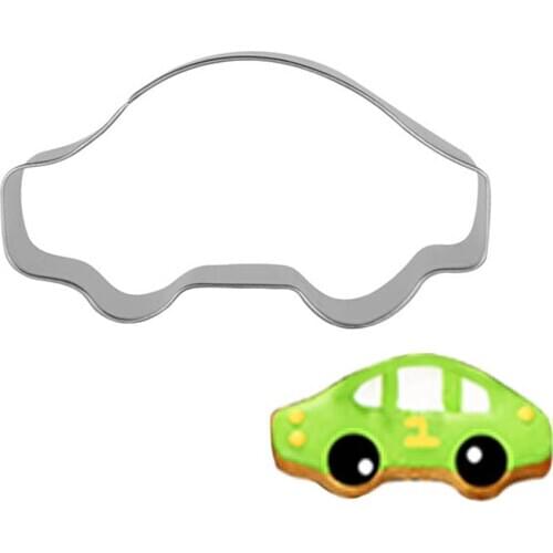 Mini Car Cookie Cutter Stainless Steel Biscuit Cut Mold Baking Fruit Cut Cake Mold Embossing Printing Die