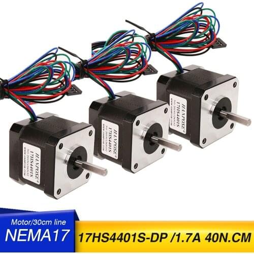 Free Shipping 3PCS 42BYGH Stepper Motor 17HS4401S-DP 40MM 1.5A 40N.cm Motor For 3D Printer Monitor Equipment