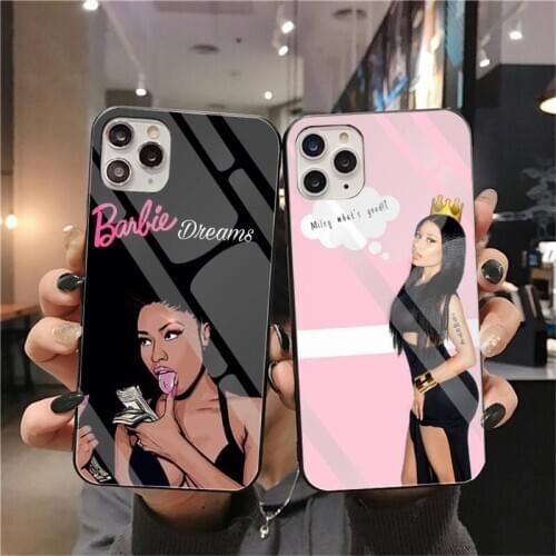 Nicki Minaj Phone Case Tempered Glass For iPhone 12 pro max mini 11 Pro XR XS MAX 8 X 7 6S 6 Plus SE 2020 cover