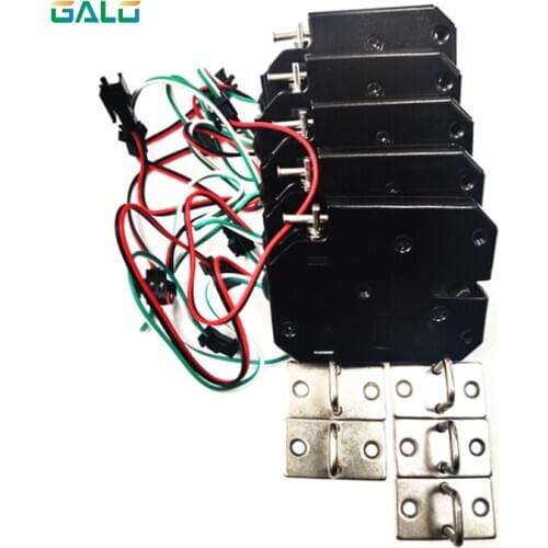 5pcs DC 12V 2A Solenoid Electric Control Cabinet Drawer Lockers Lock Pudsh-push Design with signal feedback and auto opening