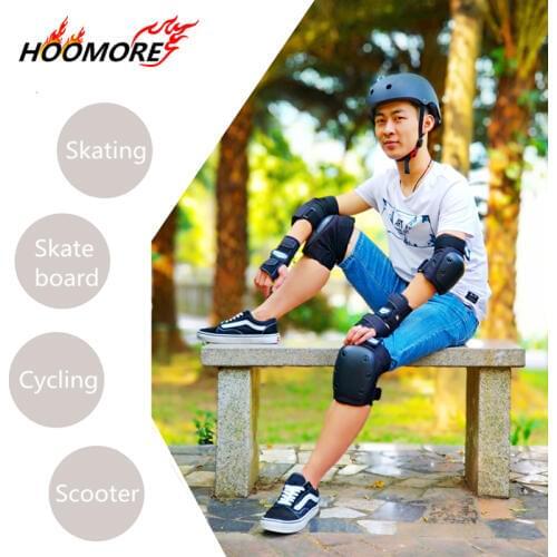 HOOMORE Branded Sports Safety Knee Pad Elbow Wrist Support Roller Skates Inline Speed Skating Slalom FSK for SEBA for Powerslide