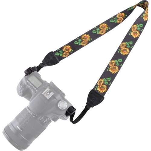 Retro Style Cotton Yard Colorful Pattern Camera Shoulder Strap Sunflower Neck Sling Belt For Canon Nikon DLSR