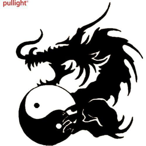 Interesting Ying Yang Dragon Vinyl Car Sticker Motorcycle Decals
