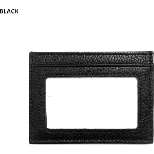 Aaby2021 100%Genuine Leather Wallet Card Holedr Unisex Mulitple Color Options Small Coin Purse Business Card Holder Money Bag