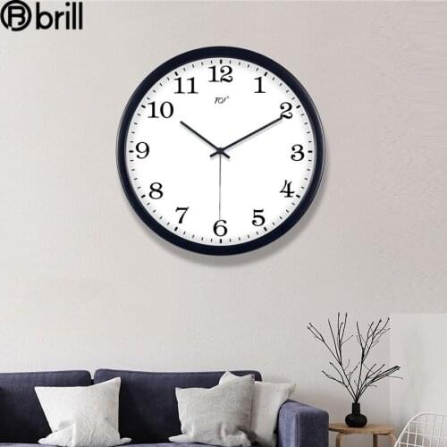 Creative Metal Brief Wall Clock Living Room Silent Wall Clock Modern Design White Watch Wall Stickers Home Decor Hotel Ornament