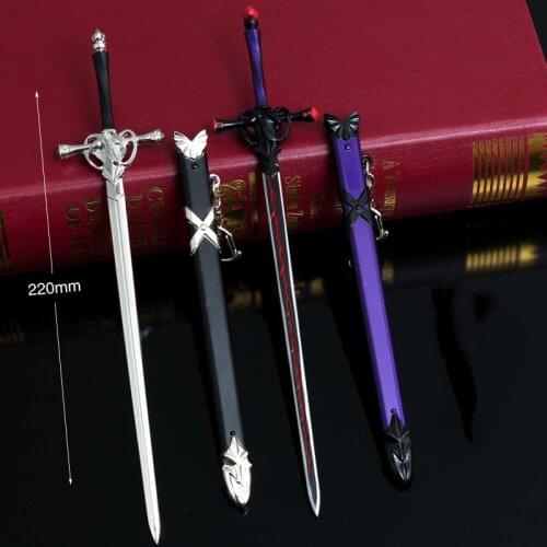 Alloy sword night of fate cos King Arthur weapon model keychain holiday gift exhibition set weapon toy hero martial arts weapon