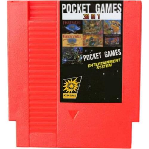 New 30 In 1 (Battery Save ) Pocket game 72pins 8bit Game card Drop shipping