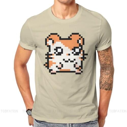 Hamster Round Collar TShirt Pixel Fabric Original T Shirt Mans Tops New Design Plus Size
