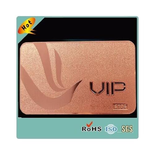 Rose Gold luxurious stainless steel metal Membership Card Visiting Cards