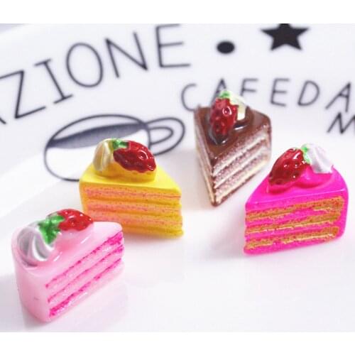 5pcs 12*16mm Kawaii Strawberry Cake Charms Pendants for DIY Decoration Bracelets Necklace Earring Keychain Jewelry Making