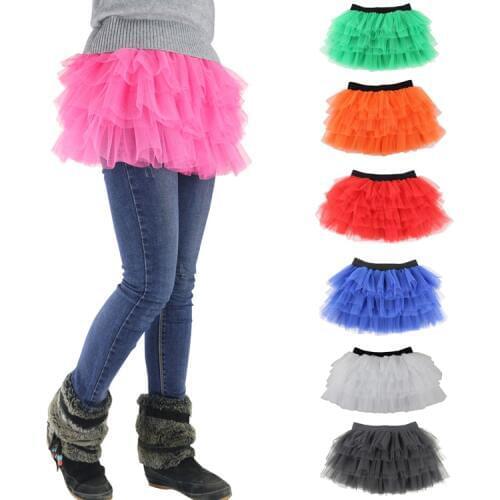 6 Layers Extra Fluffy Teenage Girl Adult Women Pettiskirt Tutu Party Dance Mini Skirt Performance Clothes Women Tutu skirts