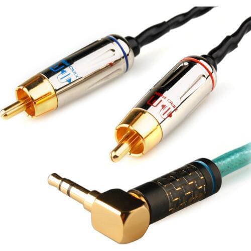 Xiao Fan C03 RCA Audio Cable Amplifier Connection Line 3.5mm to 2RCA For The An on-board/speakers/ Home Theater /DVD / PC