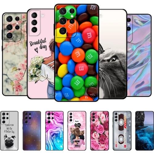 For Samsung Galaxy S21 | S21+ | S21 Ultra 5G phone Case For Samsung S21 plus back Cover Galaxy s21 bags Silicon black tpu case