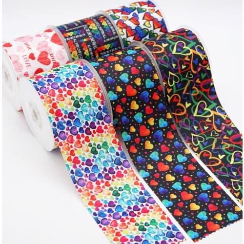 Valentines Day DIY Handmade Materials grosgrain ribbon 50 yard per size printed ribbon 47490