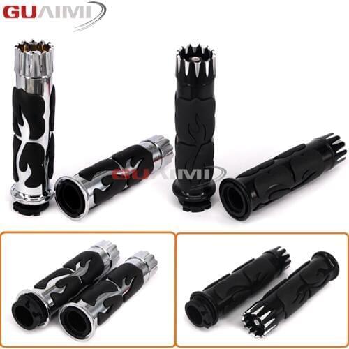 For Harley Sportster XL883 1200 Softail Touring Dyna Custom Road Street Motorcycle 1" CNC Black Motorcycle Handlebar Hand Grips