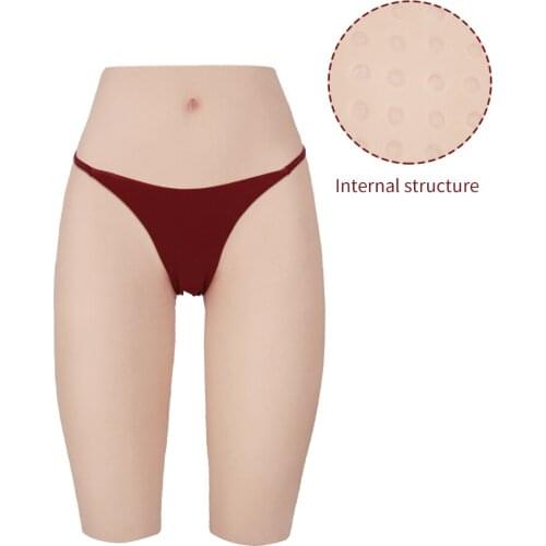 KUMIHO 5-Point Lift Hip Silicone Realistic Vagina Panties Shemale Crossdresser Transgender Artificial Sex Fake Vagina Drag Queen