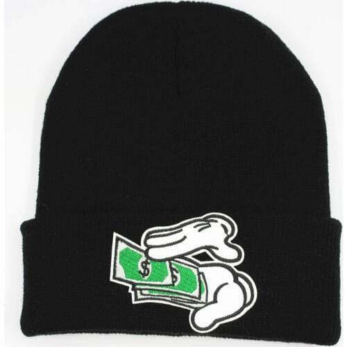 LDSLYJR hand embroidery Thicken knitted hat winter warm hat Skullies cap beanie hat for men and women 69