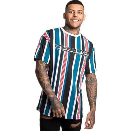 Summer new brand mens muscle T-shirt bodybuilding mens shirt cotton casual fashion hip hop T-shirt short-sleeved sweatshirt