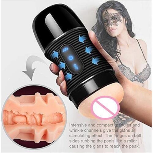 USB Magnetic Charge 3D Surround Bluetooh Connection Male Masturbation Cup Sex Toys Endurance Exercise Sex Products Pocket Cup