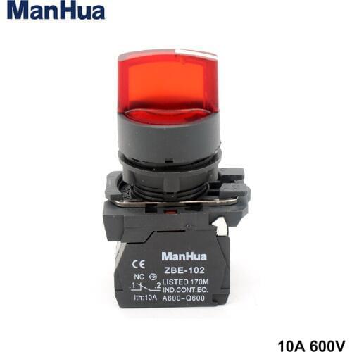 ManHua XB5-AK34M4 selector switch with LED light push button switch