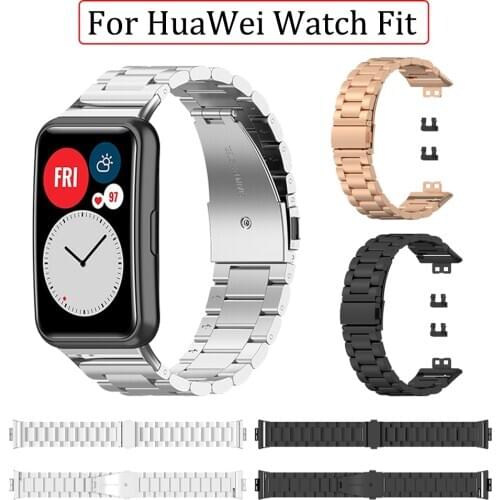 Tainless Steel Metal Band For Huawei Watch Fit Strap Watchband For Huawei fit 2020 Wristband Replacement Bracelet Accessories