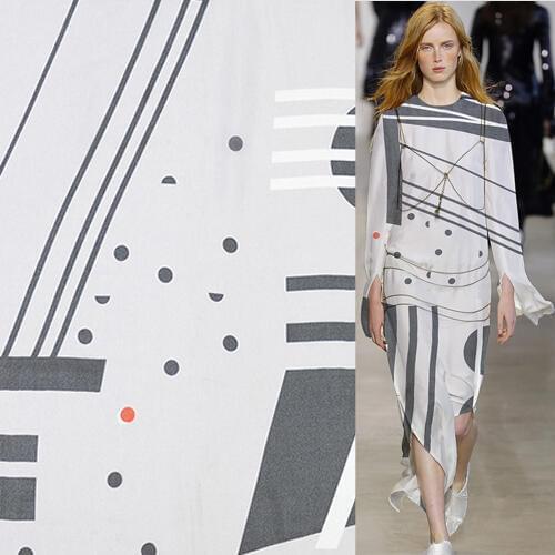 Fashion design special pure silk georgette gauze silk fabric spot design,SCG553