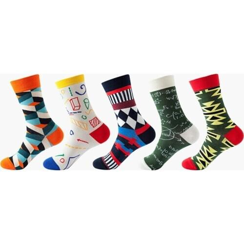 Ins Night Cycling Yoga Running Socks Men Pure Cotton Medium Tube Socks Wind Autumn Winter Meias Calcetines Ciclismo Sports Meia