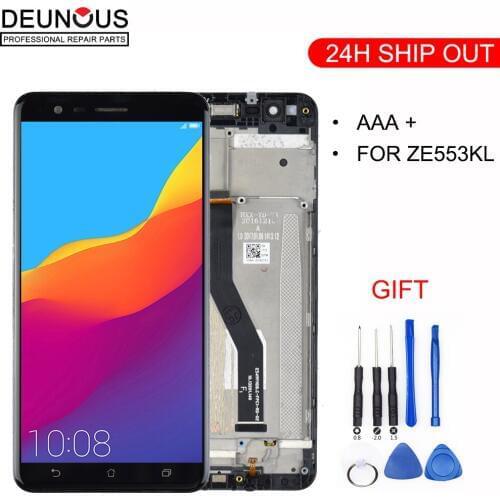 New 5.5" For ASUS ZenFone 3 Zoom ZE553KL LCD Display Touch Screen Digitizer Assembly Replacement For ASUS Z01HDA LCD With Frame
