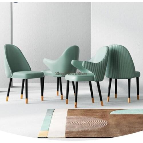 Dining Chair Italian Light Luxury Solid Wood Back Chair Nordic Net Red Makeup Chair Modern Minimalist Household Soft Bag Chair