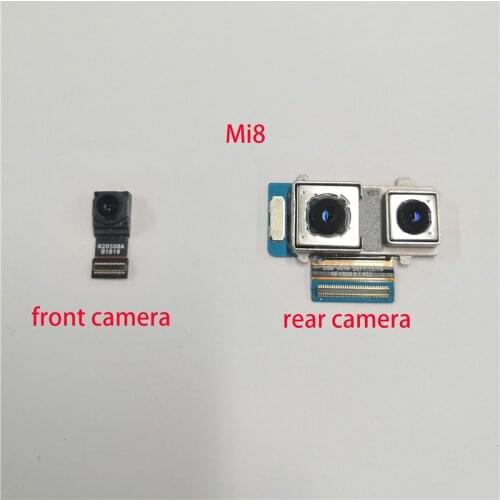 Front & Rear Camera For Xiaomi Mi 8 Back Mian Big Camera & Small Facing Camera Flex Cable Replacement Repair Parts