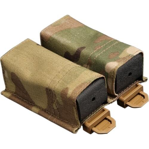 RELOADED AMMO/RA ESSTAC KYWI Type Tactical Quick Release 5.56mm/9mm Double Magazine Pouch Bag - Camouflage /Black/Brown