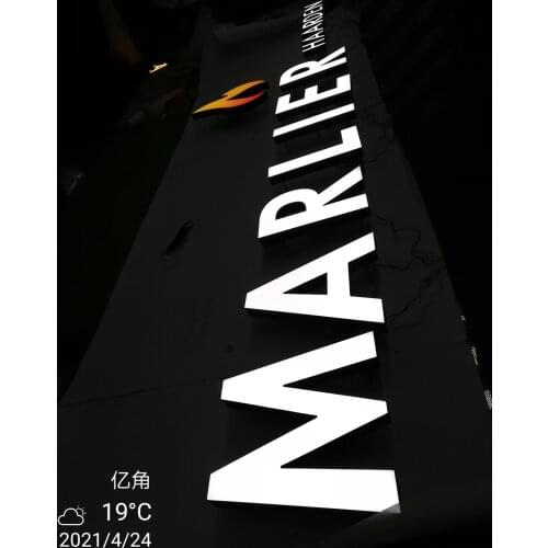 Advertising Outdoor Face Lit 3D LED Lighting Signage Illuminated Acrylic Letter for Company Logo