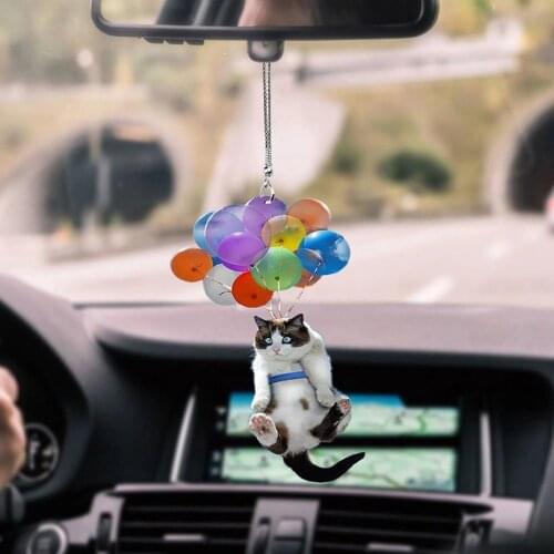 Cat Car Hanging Ornament With Colored Balloon Ornament Interior Decoration Of The Car Decoration For Home Decoration Accessories