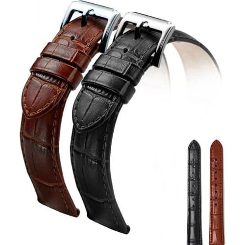 16mm 20mm 22mm Fashion Vintage Genuine Leather Soft Wrist Watchband Sports Belt Watch Band Strap Sweatband