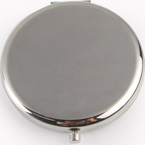 Silver Compact Mirror Dual Side blank Magnifying Costmetic Makeup Mirror Wedding gift idea 40/LOT