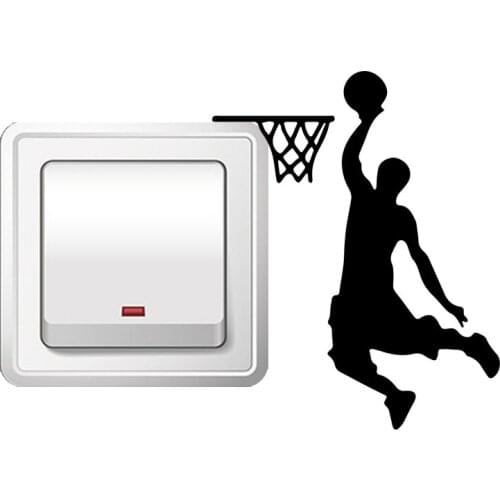 Beauty Slam Dunk Environmental Protection Vinyl Stickers For Kids Rooms Home Decor Wall Art Decal
