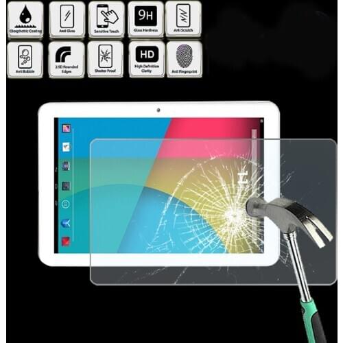 Tablet Tempered Glass Screen Protector Cover for Dragon Touch M10X 10.1" - Anti Fingerprint Screen Film Protector Guard Cover