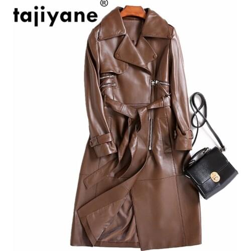 Genuine Jacket Leather Women Trench Coat Autumn Winter Jacket Women Clothes 2021 Korean Elegant Slim Fit Sheepskin Coat ZT540