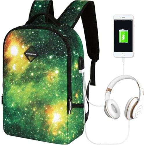 Starry Sky Backpack for Women 3D Printing Student School Bag Boys Girls Laptop Travel Backpack Men USB Charging