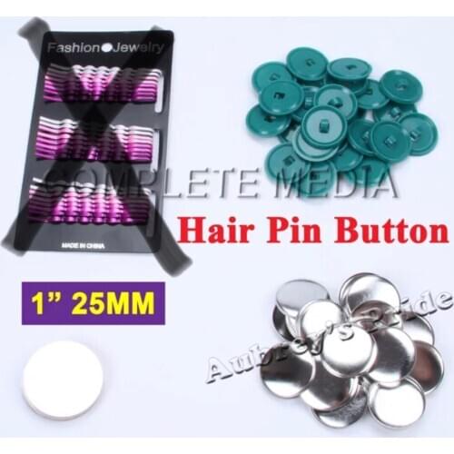 1" 25mm 500 Sets Hair Accessories Button Blank Main Parts Supply Materials for NEW Professional Badge Button Maker