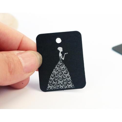 2.6*3.3CM Paper Tag butterfly skirt girl Printing 100pcs/lot Cake Price Labels 10 Colors Can Choose Accept Custom LOGO Wholesale