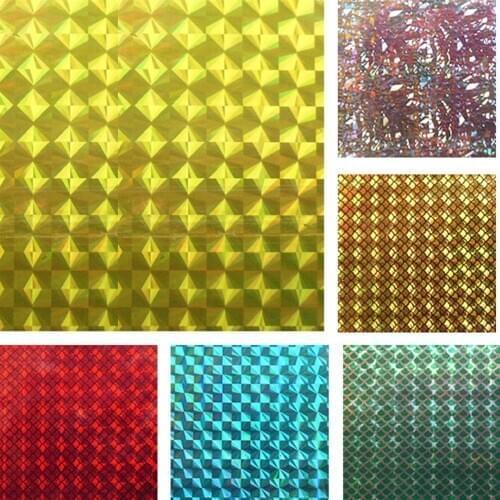 2Pcs Holographic Adhesive Film Flash Fishing Lure Sticker Tape Fish Accessories