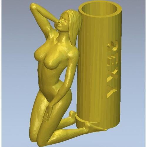 3d model relief for cnc or 3D printers in STL file format girl_glass