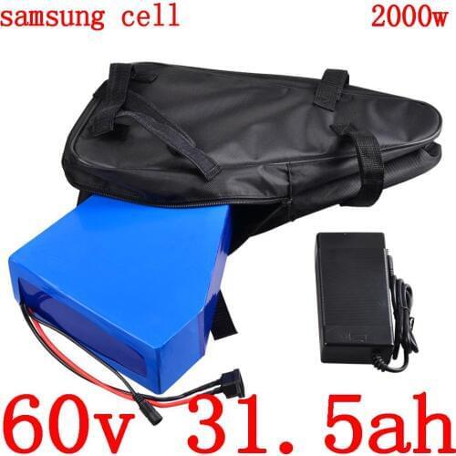 60V ebike battery pack 60V 30ah Lithium battery 60V 30AH electric bike battery use samsung cell for 60V 1500W 2000W 2500W motor