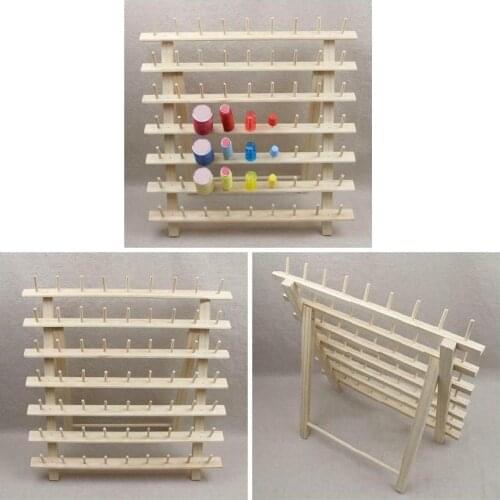 63 Spool Wood Sewing Thread Stand Organizer Embroidery Storage Rack Holder Bracket FreeHome Storage & OrganizationStorage Holder